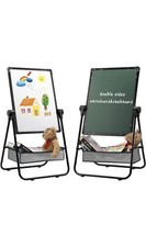 360° Kreidetafel Kindertafel Standtafel Magnet +Zubehör Doppelseitig Schwarz