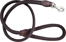 HUNDELEINE, Runde, NappaLeder 130cm/12mm, Braun Handarbeit