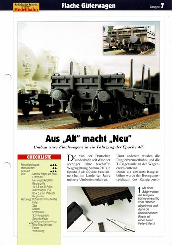 Umbau eines flachwagens ein - eines, in