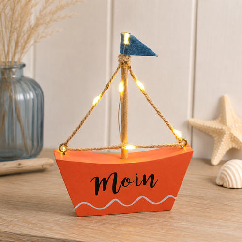 Deko boot schiff orange - boot,