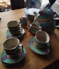 Kaffe-Tee Service Rosenthal Studio Line Flash Design Dorothy Hafner .