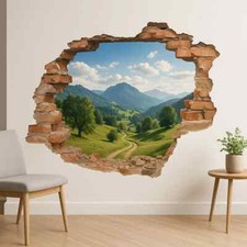 3D Mauerloch Wandtattoo – Coole Illusion für Wand, Flur & Jugendzimmer