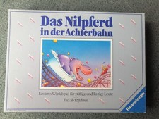 Das Nilpferd in der Achterbahn, Lustiges Spiel Ab 12 Jahre.  3-6 Spieler