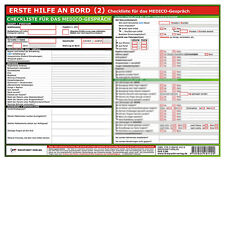 Erste Hilfe an Bord (2) - Info-Tafel DIN A4 # Medizin Checkliste 9783864481420