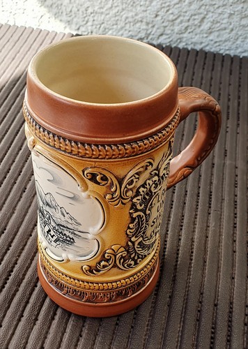 Steingut bierkrug - steingut,