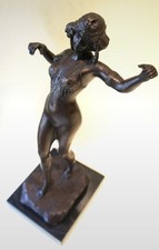 Bronzestatuette "Orientalische Tänzerin" nach F. Preiss Art Déco
