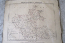 Alte Landkarte  aus dem Atlas von Pommern Kreis Stralsund  1840  Flemming Glogau