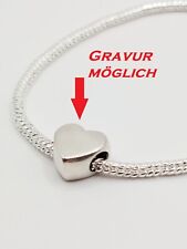 Armband passend für Pandora inkl. 1 Charm Silber plattiert 18 - 20 cm Gravur