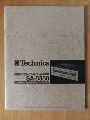 Technics receiver 5350 - receiver, sa-5350