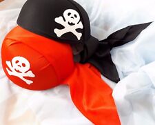 Piratenhaube rot / schwarz