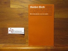 Goethes werke weimarer - goethes,