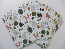 12 x Designpapier - 15x15cm - 6 versch. Motive