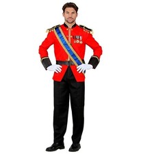 Widmann - Königlicher Prinz Kostüm, Jacke mit Schärpe, Hose, Gürtel, Handschuhe Gr. M