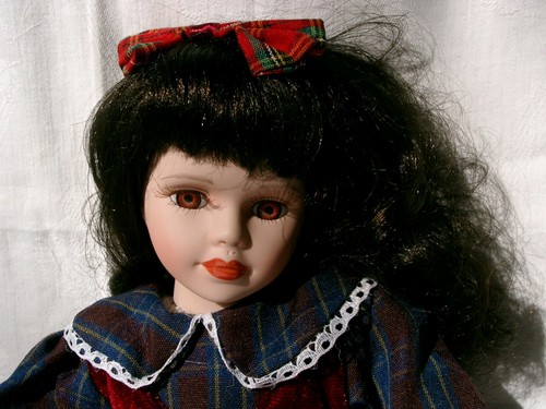 Puppe 40cm schwarze haare - 40cm,,