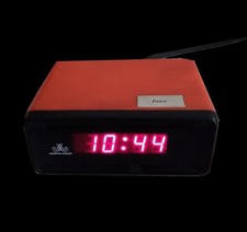 Retro  MEISTER ANKER Weckuhr Digitaluhr  Wecker space age orange 70er Vintage