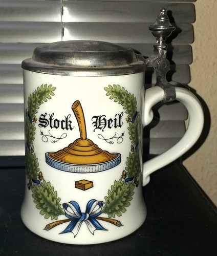 Stein bierkrug mit zinndeckel - mit,