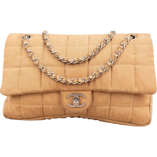 Chanel quilted nylon chocolate - chanel,