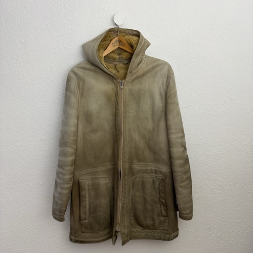Ledermantel damen beige xl - gr.,