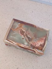 Vintage onyx schmuckschatulle - onyx,