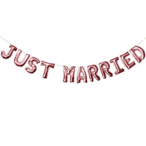 Just married folien luftballon - just,