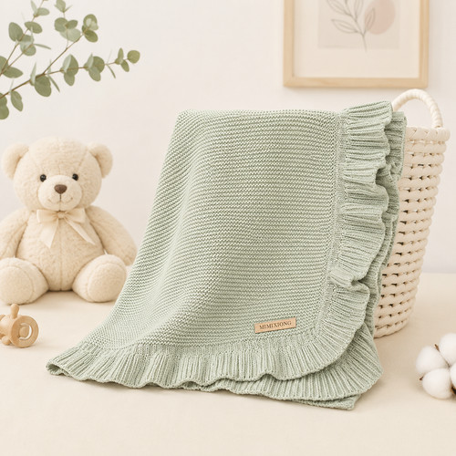 Schöne baby strickdecke - 🌿,