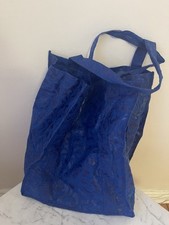 Leichte Strandtasche Tragetasche Shopper Royalblau Beach Bag Ornamente Samt