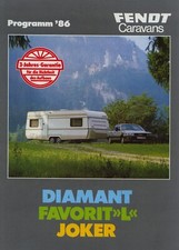 FENDT 1986 - WOHNWAGEN PROSPEKT - MIT PREISLISTE- CAMPING - CARAVANING