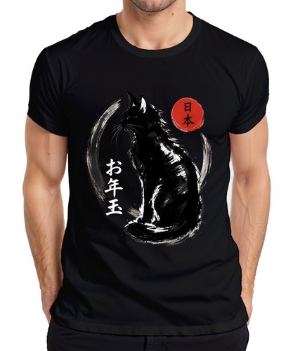 Japanische schwarze katze - schwarze,