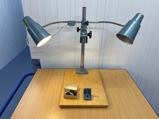 Industrie Duo-Werkstattlampe 70er Jahre Schreibtischlampe Metall Vintage Loft