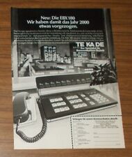 Seltene Werbung TE KA DE EBX 180 Telefon-Nebenstellenanlage 1981