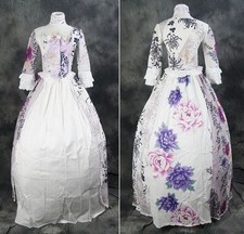 V-11 S/M/L/XL Blumen Flower Civil War Victorian Lolita Kostüm dress costume 