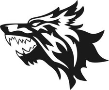 Wolf Raubtier Aufkleber -