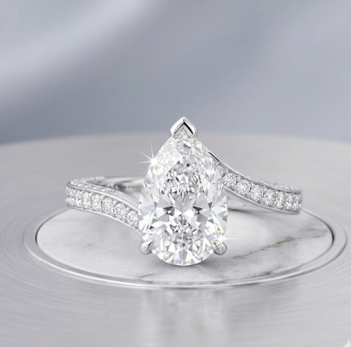 Lab grown pear diamond - lab,