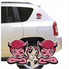 Teufelchen Teufel Autoaufkleber Girlie Auto Aufkleber Digitaldruck 2er SET DA889