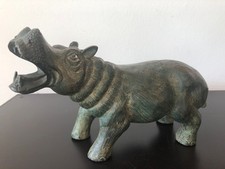 Massive bronze nilpferd - bronze,