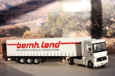 Herpa Renault Magnum Gardinenplanensattelzug "Bernhard Land" - Neu in OVP