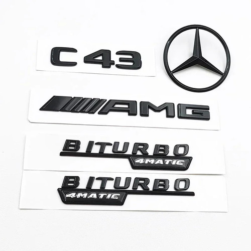 Black c43 letters biturbo - black,