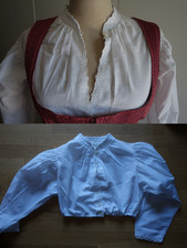 hanne modell Balconett-Dirndl-Bluse Gr. 38/40 weiß Spitze 3/4-Arm ?