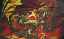 Fahne Flagge Drache gegen