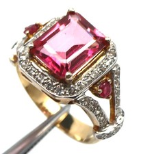 925 Silber 9 x 11 Mm. Pink