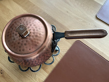 Spring Fondue-Set Vintage Kupfer mit Spritzschutz