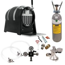 Zapfanlage Bierfassform Set Druckminderer, Keg, Schläuche, 500 g CO² Flasche