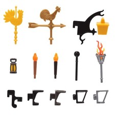 Playmobil Wetterhahn Lampe Laterne Fackel Halterung Fahnenstange Auswahl