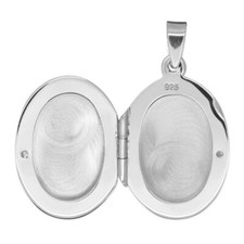 925er Silber Halskette mit Medaillon Amulett Bildermedaillon Kette Foto Anhänger