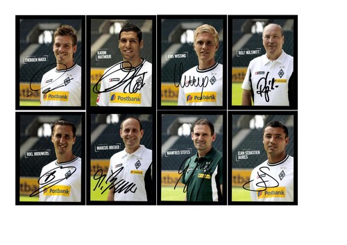 Autogrammkartensatz borussia - autogrammkartensatz,