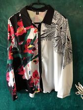 ❤️ ASIA STYLE BLUSE HEMD VOGEL BLUMEN MOTIV WIE NEU