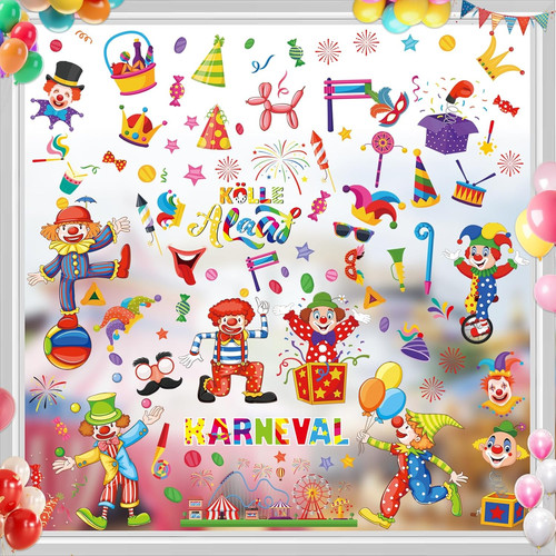Karneval selbstklebend clown - karneval,