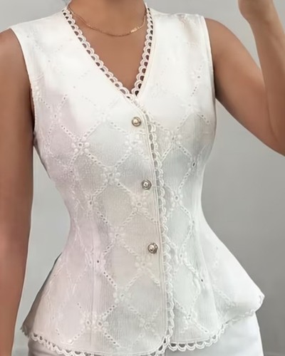 Weste weiss neu - neu,, xl