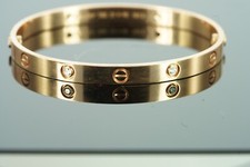 Cartier Love Armreif Armband Bracelet mit 4 Diamanten in Gelbgold Gr. 21