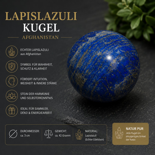 Lapislazuli kugel afghanistan - lapislazuli,